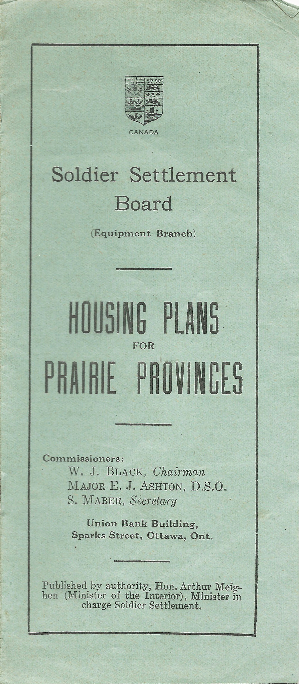 Standardized houses for soldiersettlers Wartime Canada
